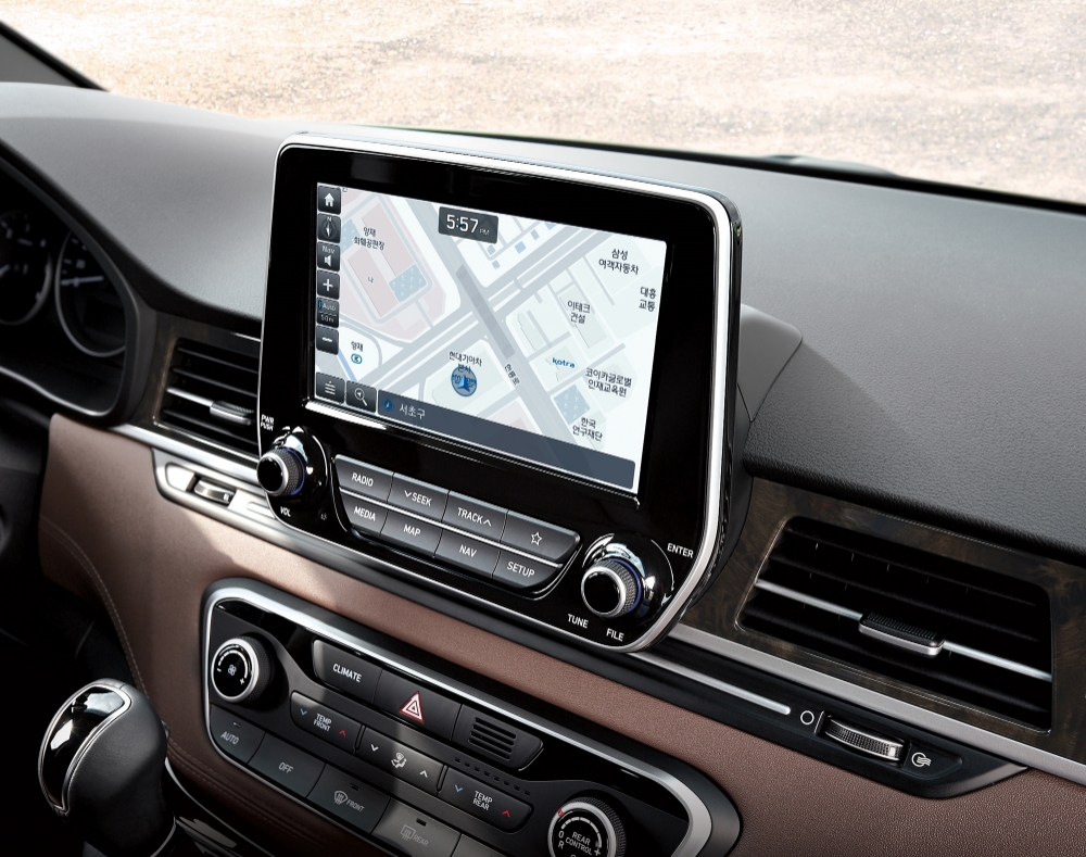 어반 익스클루시브 8인치 스마트내비게이션.(사진=현대자동차)