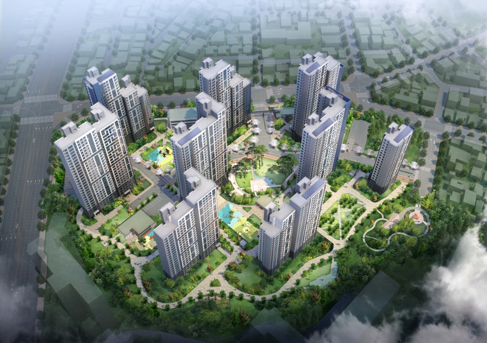 대전 목동 더샵 리슈빌 조감도(초안).(사진=포스코건설)