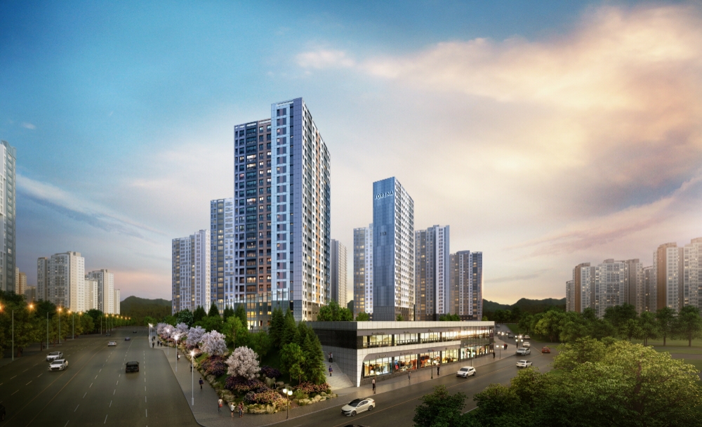 포레나 천안 두정 투시도.(사진=한화건설)