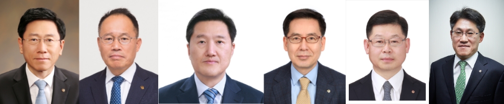 한화시스템 : 김연철 대표이사 (사장 승진)(좌부터) ㈜한화 기계부문 : 옥경석 대표이사 (㈜한화 화약방산부문 대표이사 겸직), 한화테크윈 : 안순홍 대표이사 (전무 승진), 한화정밀기계 : 이기남 대표이사, 한화케미칼 : 이구영 대표이사, 한화큐셀앤드첨단소재 첨단소재부문 : 류두형 대표이사