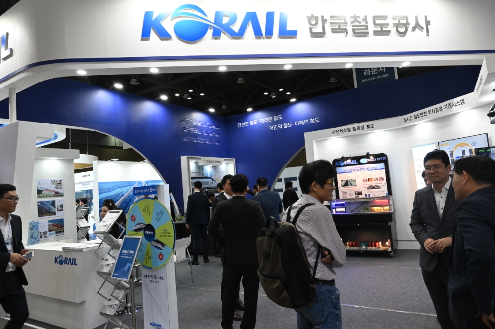 제5회 대한민국 안전산업박람회에서 마련된 ‘코레일 홍보부스’ 모습.(사진=코레일)