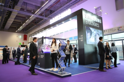 삼성바이오로직스가 바이오제약 컨퍼런스인 'CPhI Worldwide 2019’에 참가해 회사의 차별화된 경쟁력을 알리고 고객 수주에도 적극 나선다. 사진=삼성바이오로직스