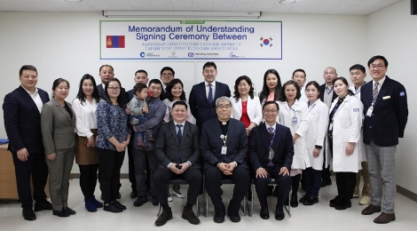 가톨릭대학교 인천성모병원은 몽골 최대 국영기업 울란바토르 전력공급공사(UBEDN), 외국인환자유치 전문기업 에어맨과 삼자간 업무협약을 체결했다. 사진=인천성모병원