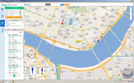 교통사고분석시스템(TAAS) 서리결빙 사고 다발지 화면. 사진=도로교통공단