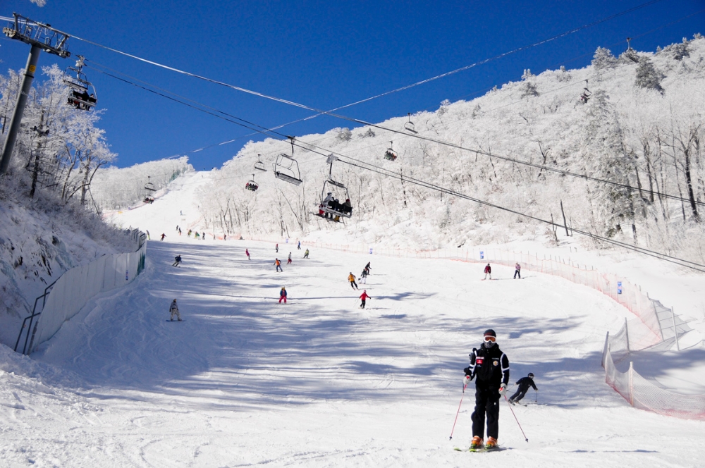 무주스키장 스키어