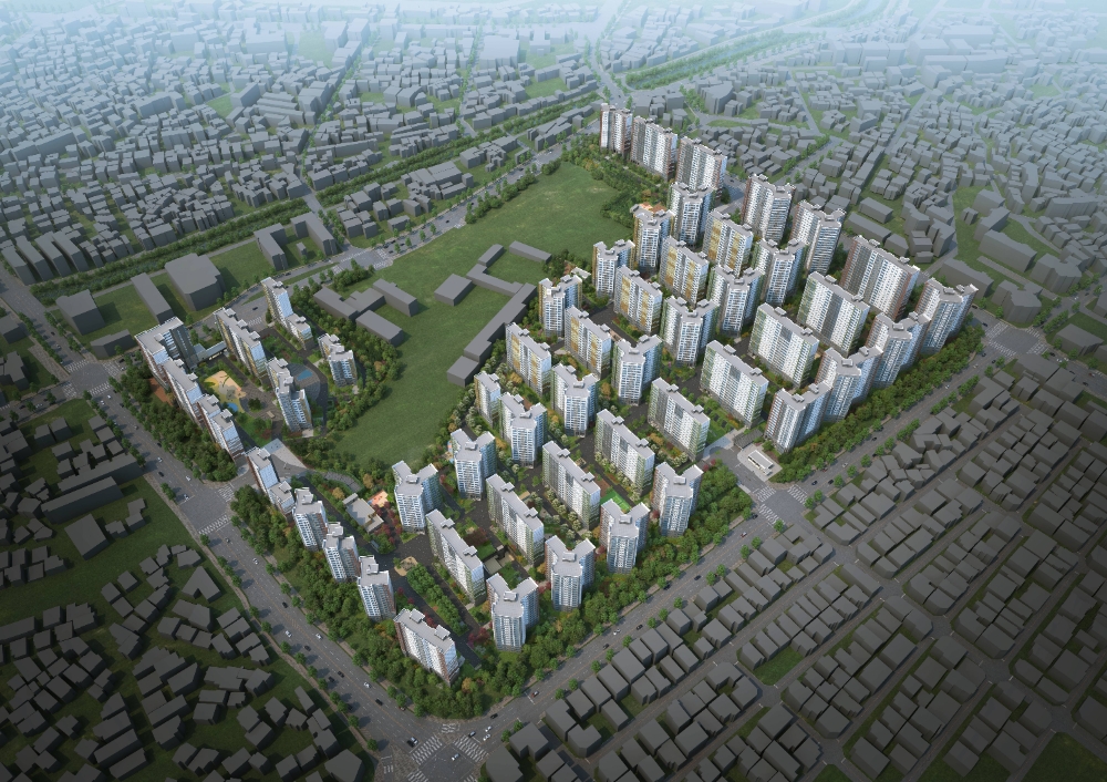 매교역 푸르지오 SK뷰 조감도.(사진=대우건설)