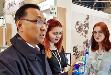 한국농수산식품유통공사(aT)는 지난 10일부터 14일까지 개최된 ‘2020 모스크바 국제식품박람회(Prod Expo 2020)’에 참가했다. 사진=aT