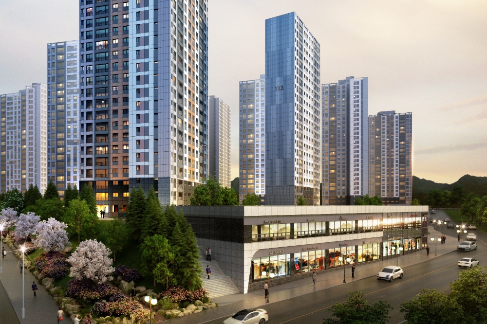 포레나 천안 두정 투시도.(사진=한화건설)