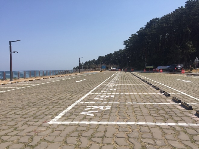 오시리아 관광단지 내 오랑대 주차장.(사진제공=부산기장군)