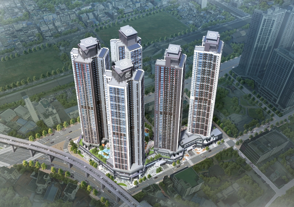 힐스테이트 도원 센트럴 조감도.(사진=현대건설)