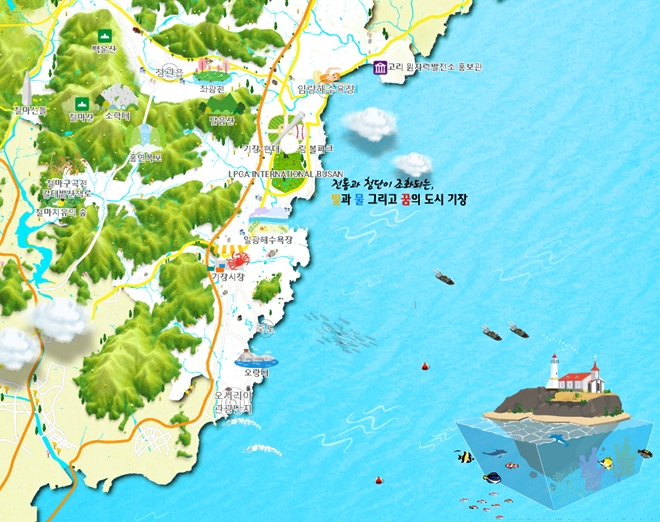 기장군 관광 전자지도 이미지.(제공=부산기장군)