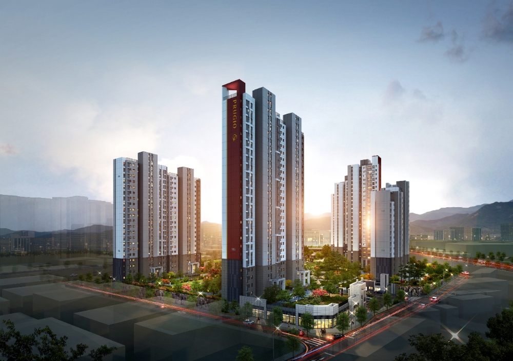 서산 푸르지오 더 센트럴 야경 투시도. (사진=대우건설)