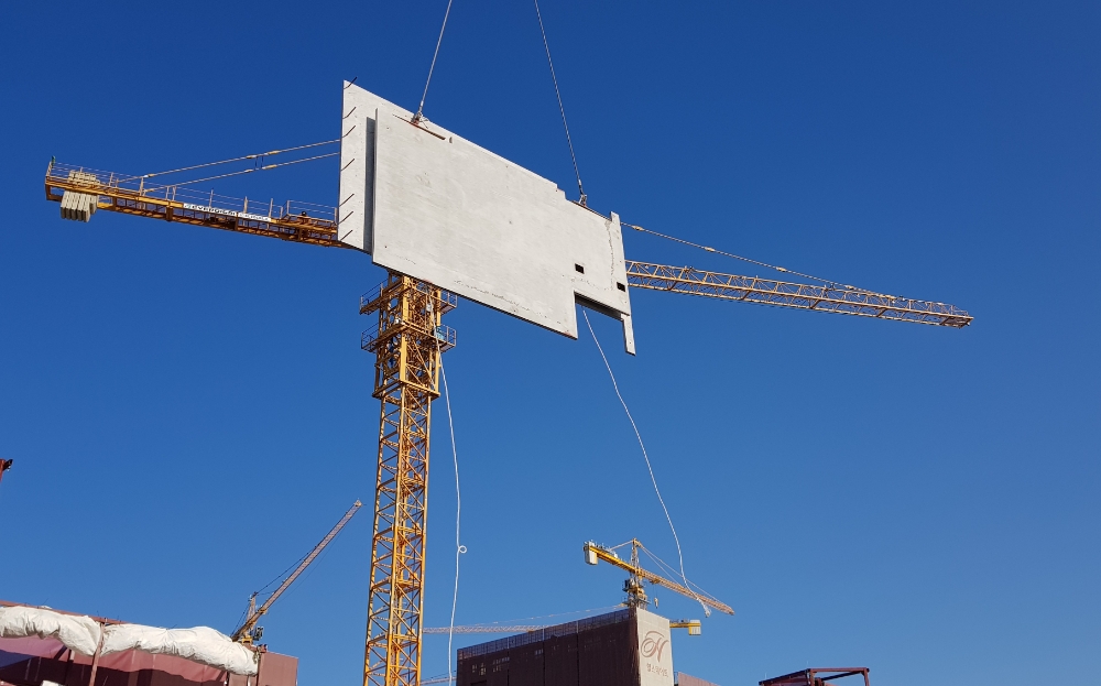 아파트 PC (Precast_Concrete) 시공 모습.(사진=현대건설)