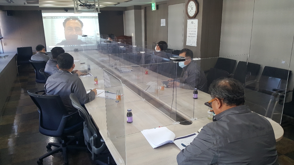 반도건설-협력사 ‘상생협력·공존공생을 위한 화상 협력사 간담회’ 모습.(사진=반도건설)