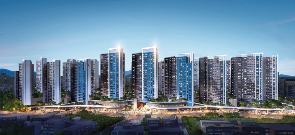 마산 반월지구 재개발사업 투시도.(사진=중흥토건)