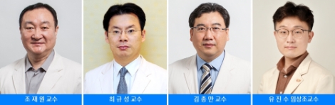 삼성서울병원 이식외과 조재원, 최규성, 김종만, 유진수 교수. 사진=삼성서울병원