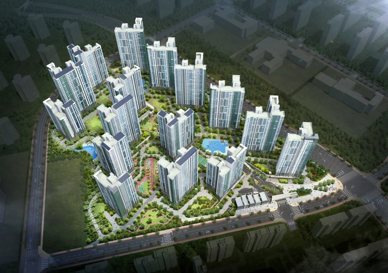 검단신도시 푸르지오 더 베뉴 조감도.(사진=대우건설)