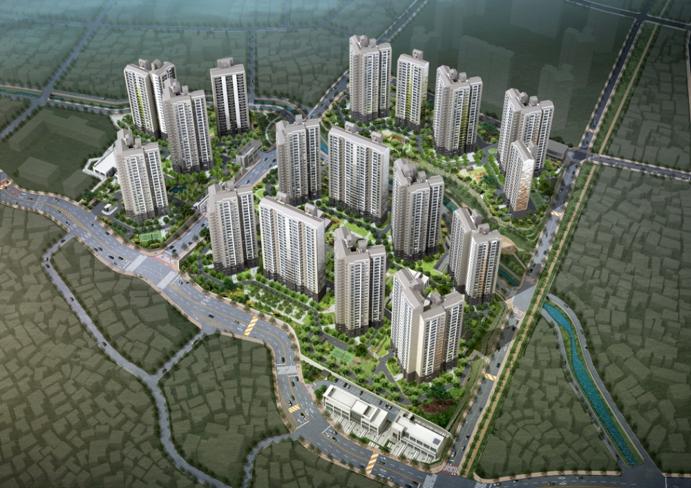 창원 푸르지오 더 플래티넘 조감도.(사진=대우건설)