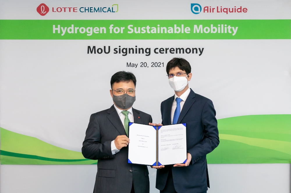 롯데케미칼-에어리퀴드코리아, 지속가능한 모빌리티를 위해 수소사업 협력