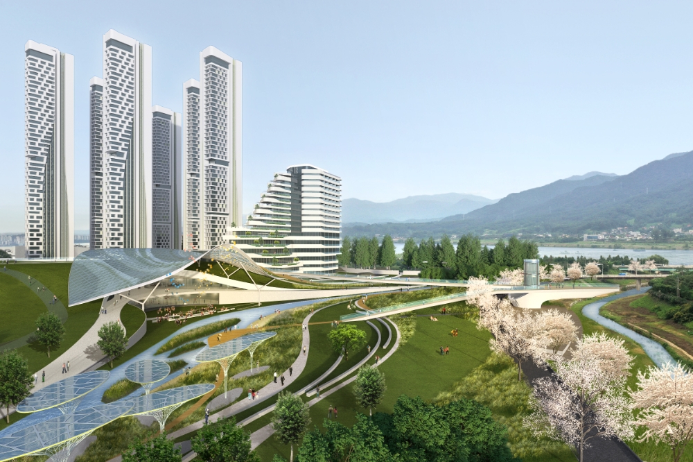 하남 H2프로젝트 생태문화공원.(사진=롯데건설)