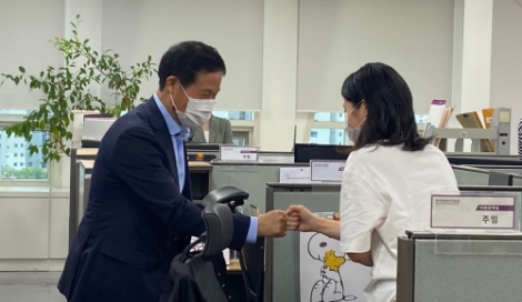 조현래 신임 콘진원장, 취임식 생략하고 직원 격려 소통 행보