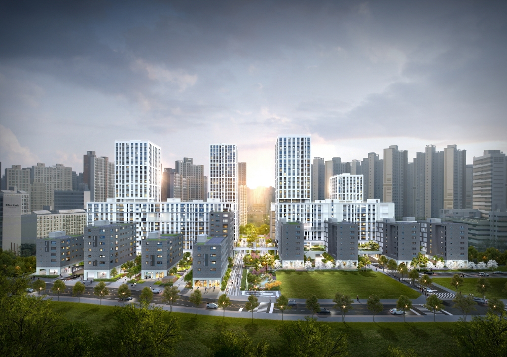 'e편한세상 강일 어반브릿지' 투시도