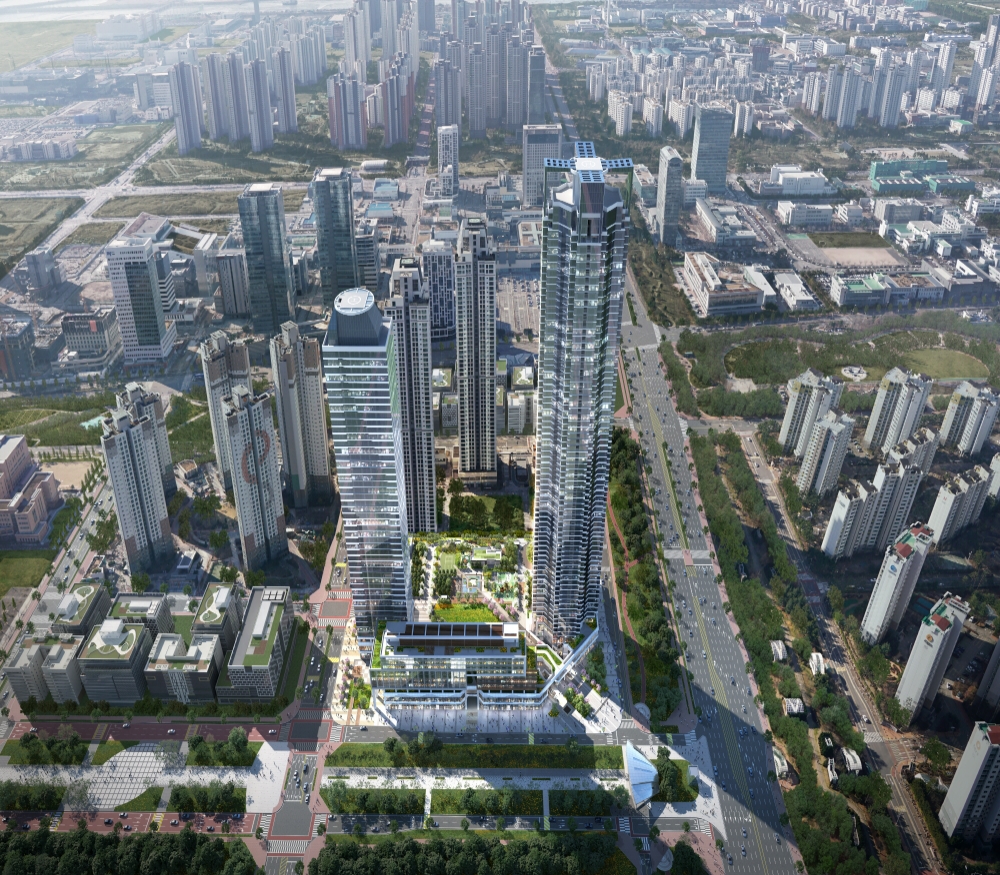 송도 아메리칸타운 더샵 조감도.(사진=포스코건설)