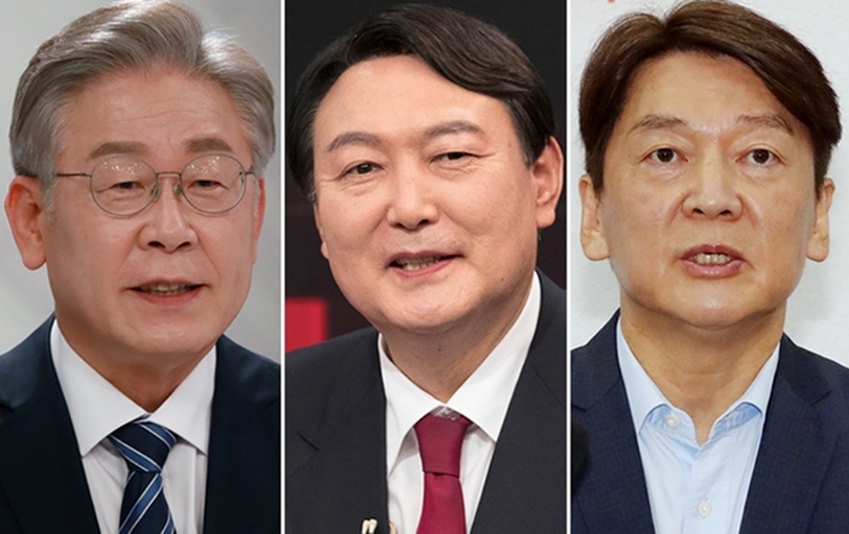 이재명 더불어민주당 대선후보, 윤석열 국민의힘 대선후보, 안철수 국민의당 대선후보. 사진=연합뉴스