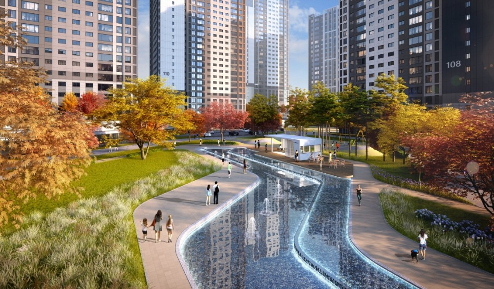 한화 포레나 청주매봉 카페브리즈(중앙광장) 이미지.(사진=한화건설)