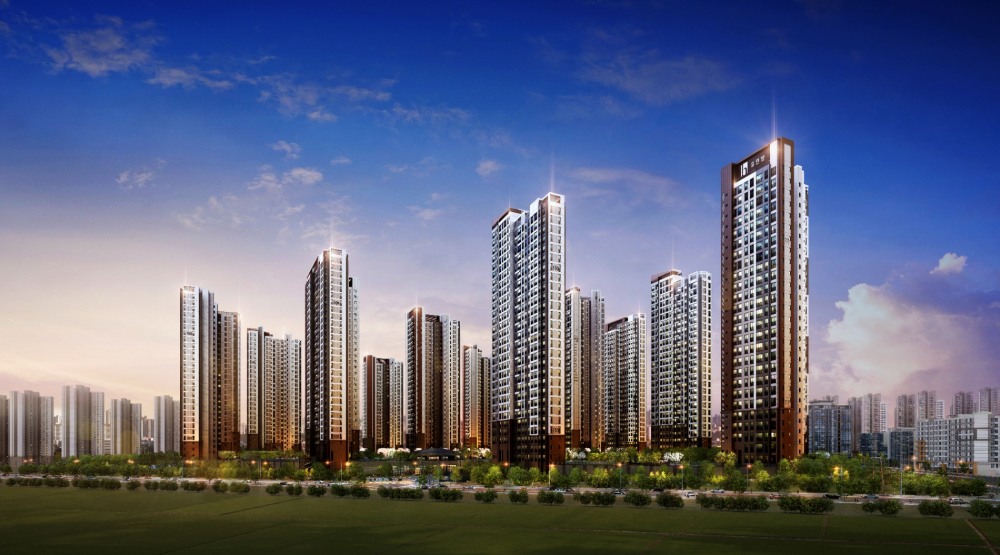 평택 화양 휴먼빌 퍼스트시티 야경 투시도.(사진=일신건영)