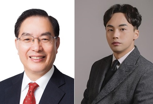 하윤수 부산교육감 당선인, 손정수 대변인.(사진=손정수 대변인)