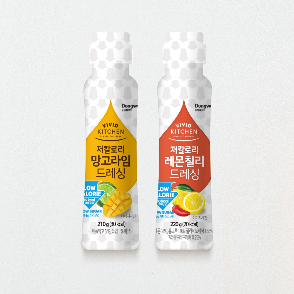 동원홈푸드, 샐러드와 어울리는 ‘비비드키친 저칼로리 드레싱’ 2종 출시
