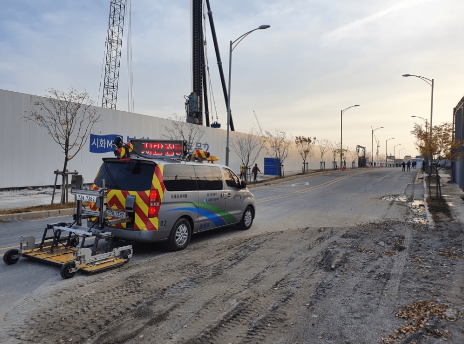 집중호우 피해지역 지반탐사 전경.(사진=국토안전관리원)