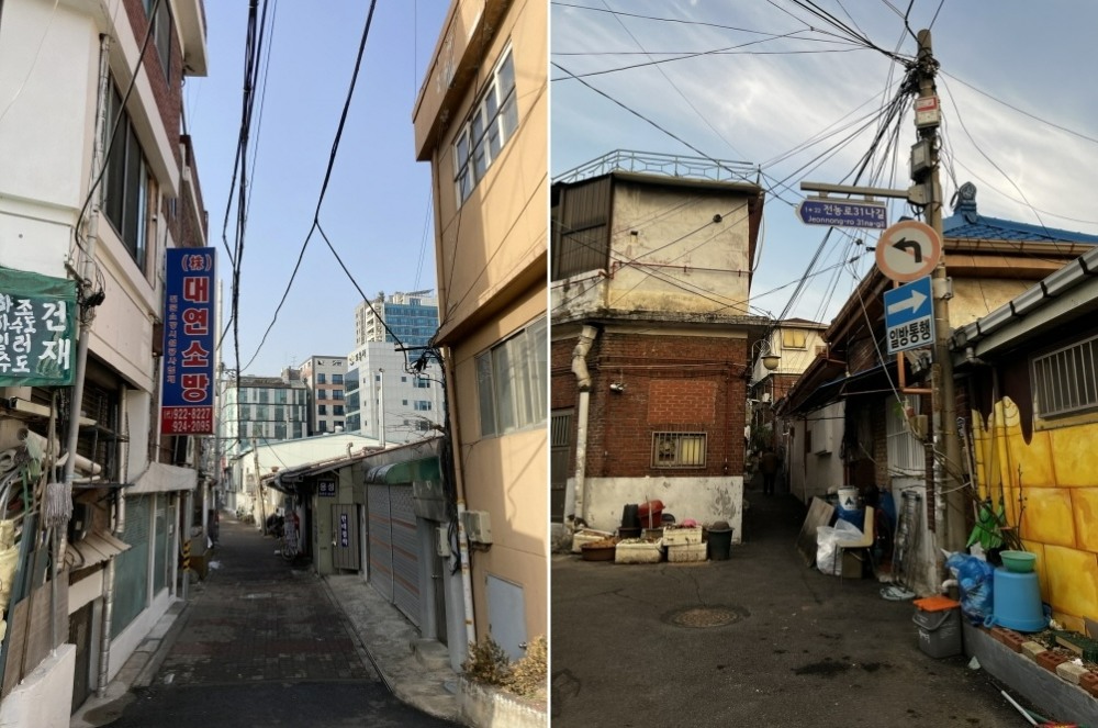 신설1구역(좌), 전농9구역(우) 공공재개발 현장 모습.(사진=LH)