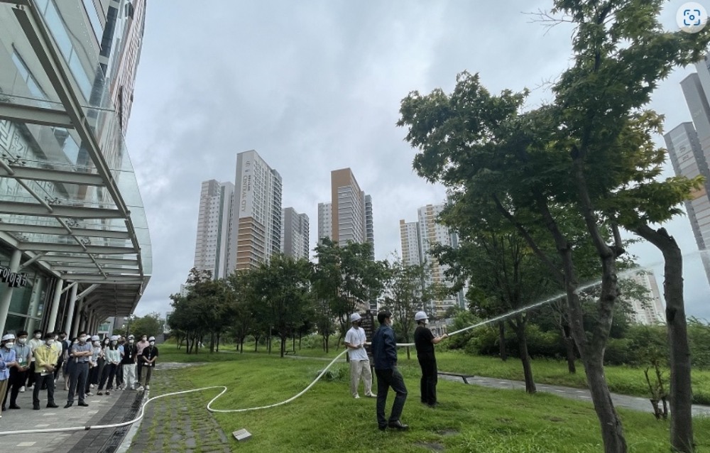 국토안전관리원, 을지연습 민방공 훈련 전경.(사진=국토안전관리원)