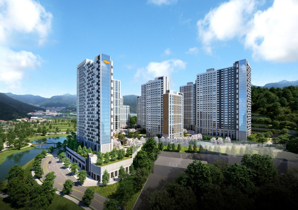 e편한세상 주촌 더프리미어 투시도.(사진=DL이앤씨)