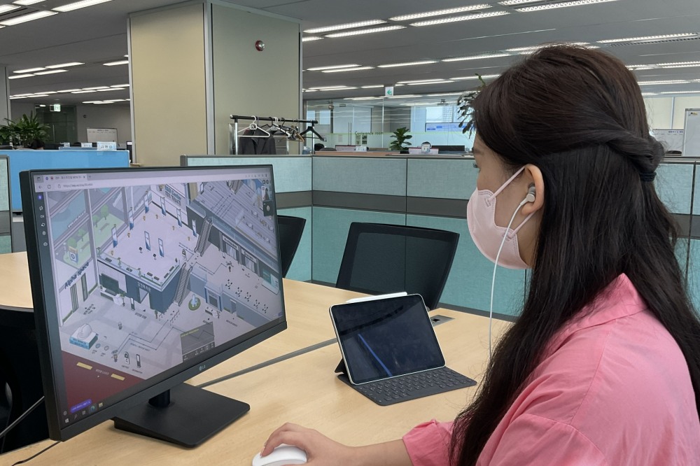 포스코건설 메타스페이스 접속.(사진=포스코건설)