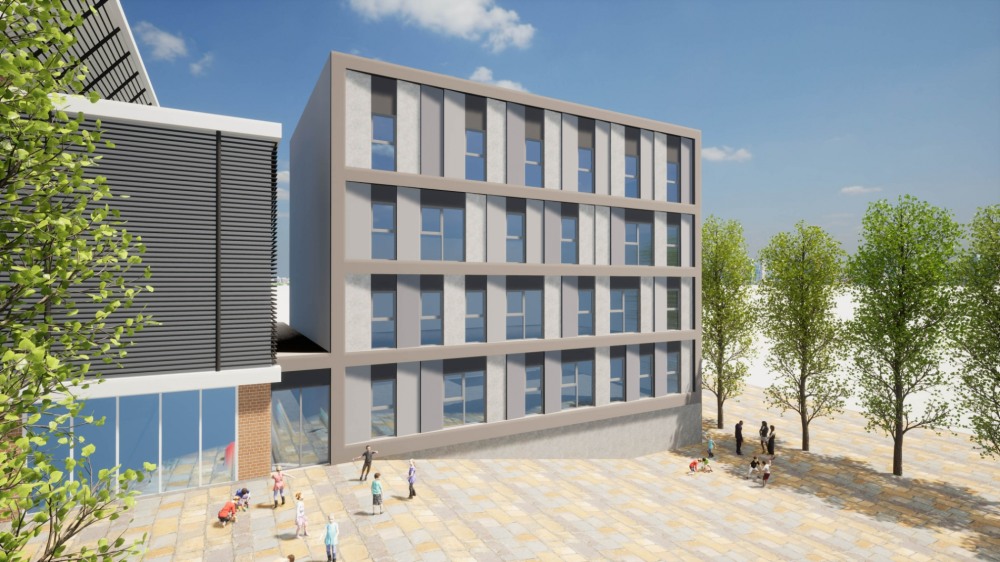 아산탕정 중학교 증축공사 투시도.(사진=호반건설)