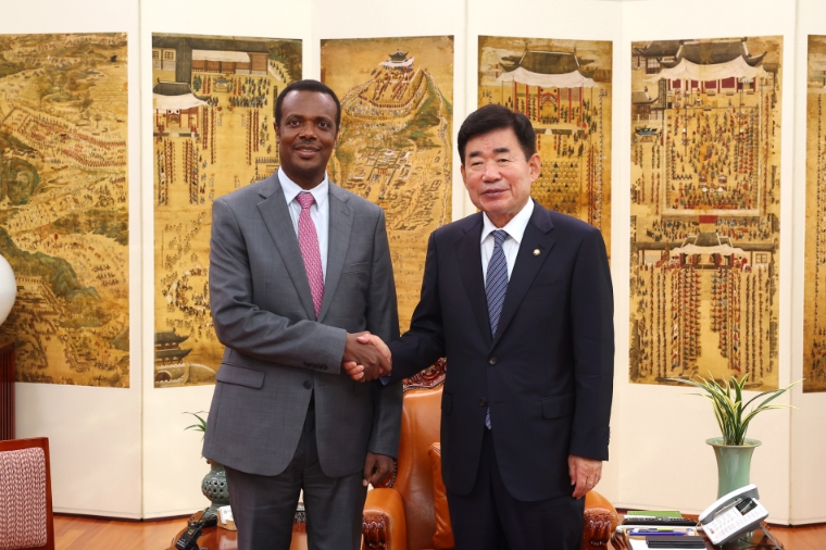 김진표 의장, 데씨 주한에티오피아대사 접견