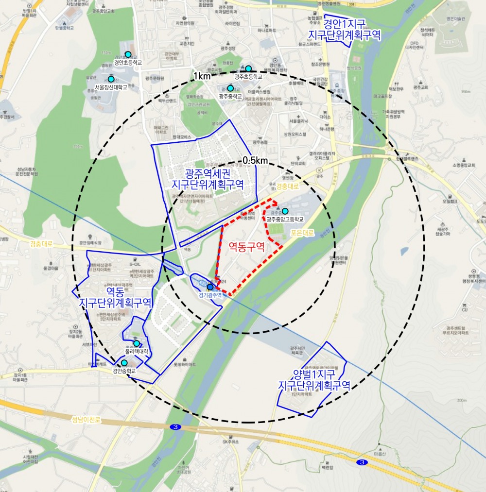 광주 역동 위치도