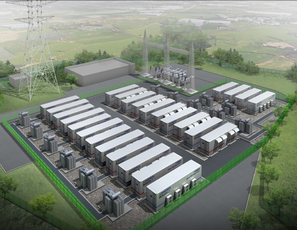 현대일렉트릭이 제주 금악 변전소에 공급한 ESS 조감도.(사진=현대중공업그룹)