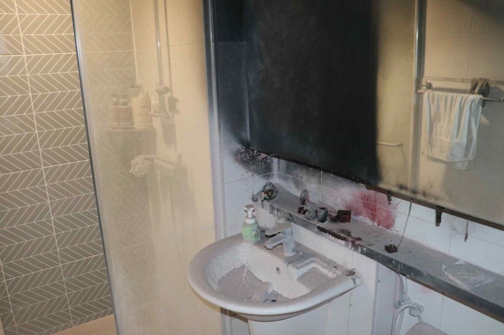 향초 복사열에 의한 발화