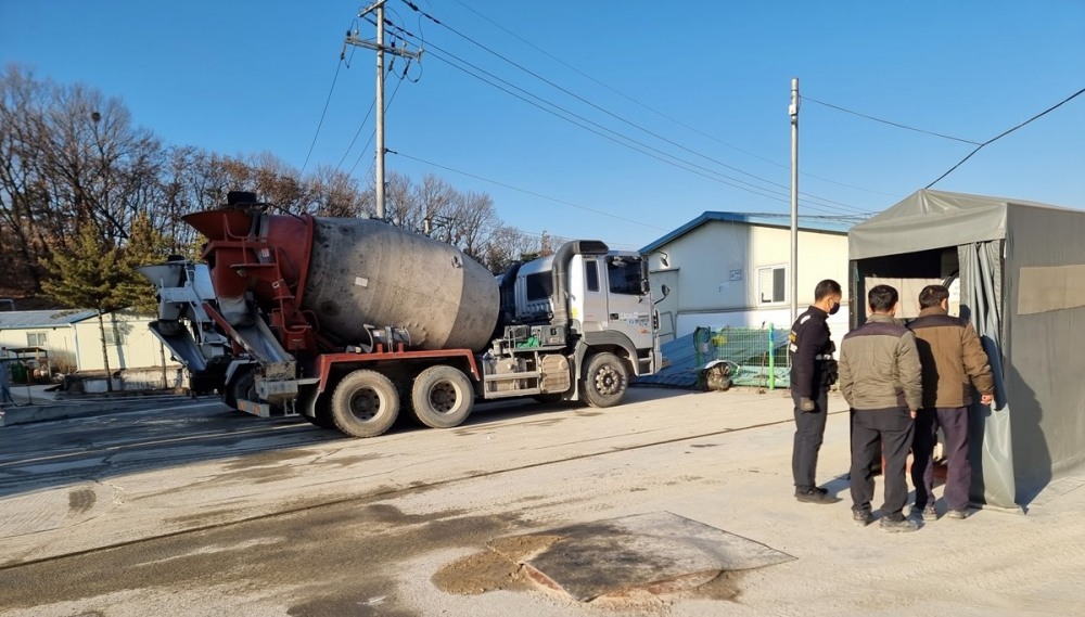 레미콘공장 기획단속 현장