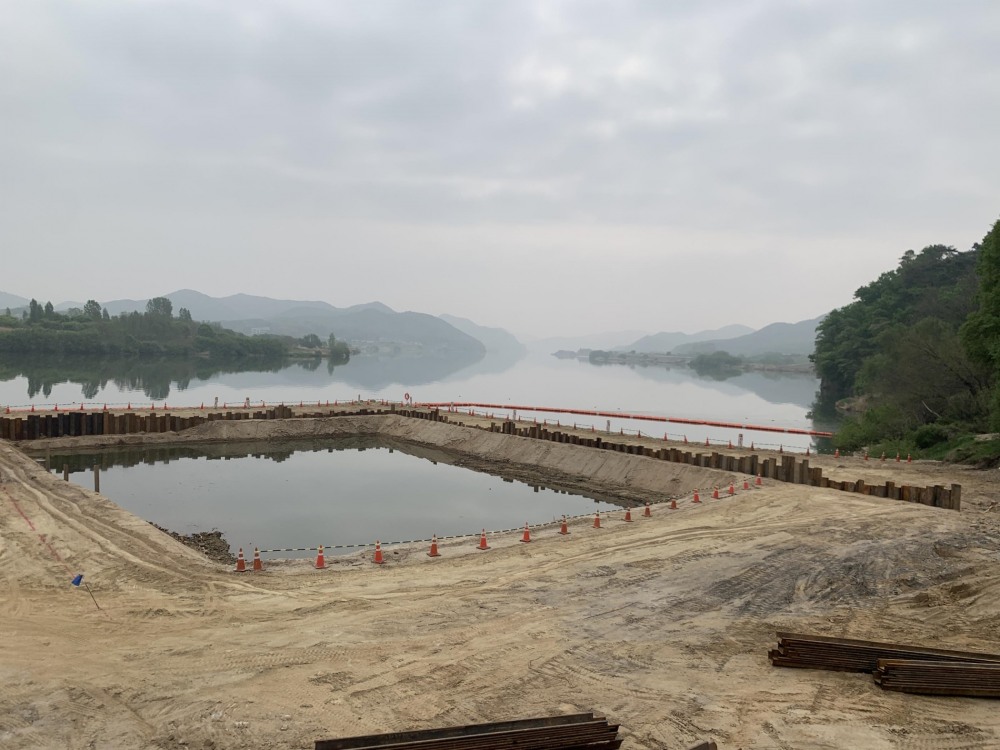 양수장 시트파일 설치