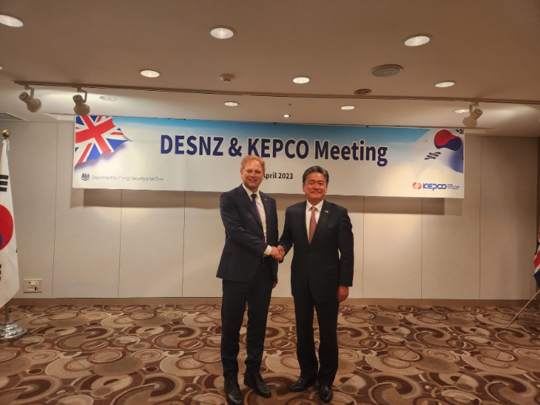 한전 정승일 사장, 영국 에너지안보탄소중립부 장관 면담