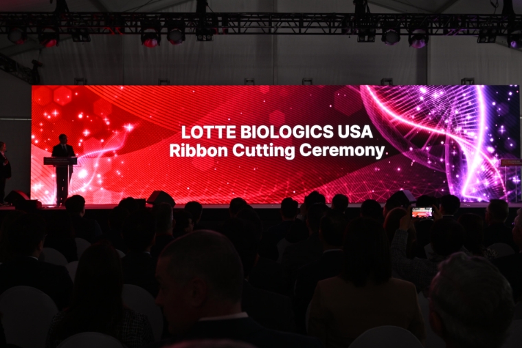 롯데바이오로직스, 美 시러큐스 공장 현판식 진행