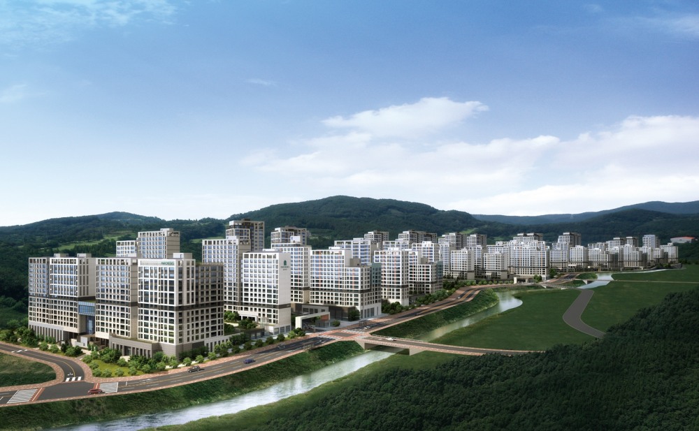 동탄 파크릭스 투시도.(사진=현대건설)