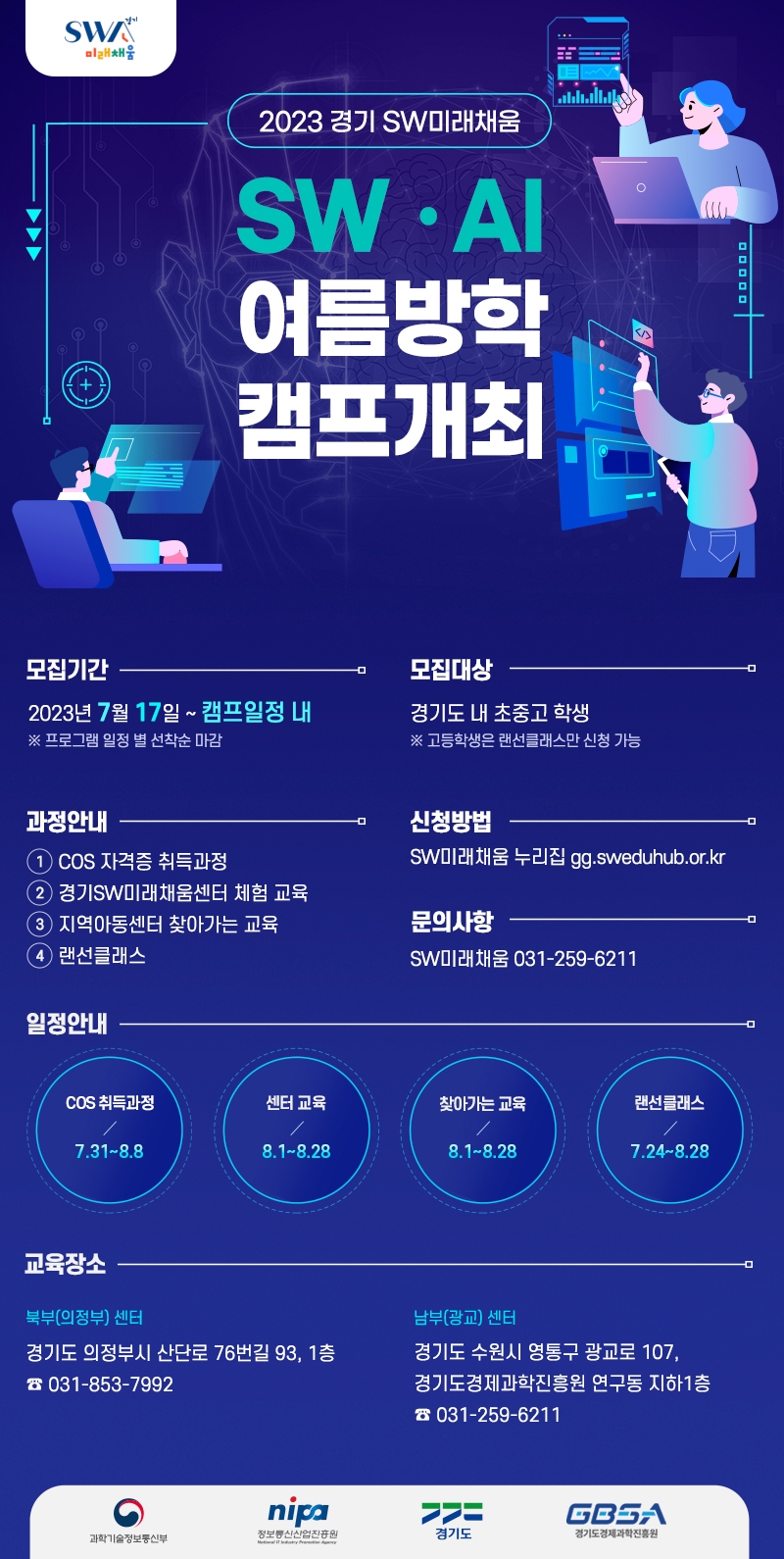 여름방학캠프 포스터