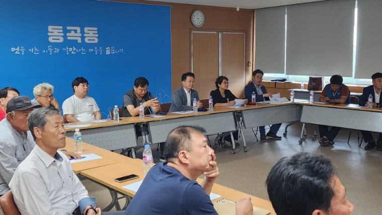 사진=이용빈 의원실 (광산구 동곡동 행정복지센타에서 이용빈 의원은 마을방송과 결합한 돌봄시스템 설명회를 개최했다. 2023.6.29 )