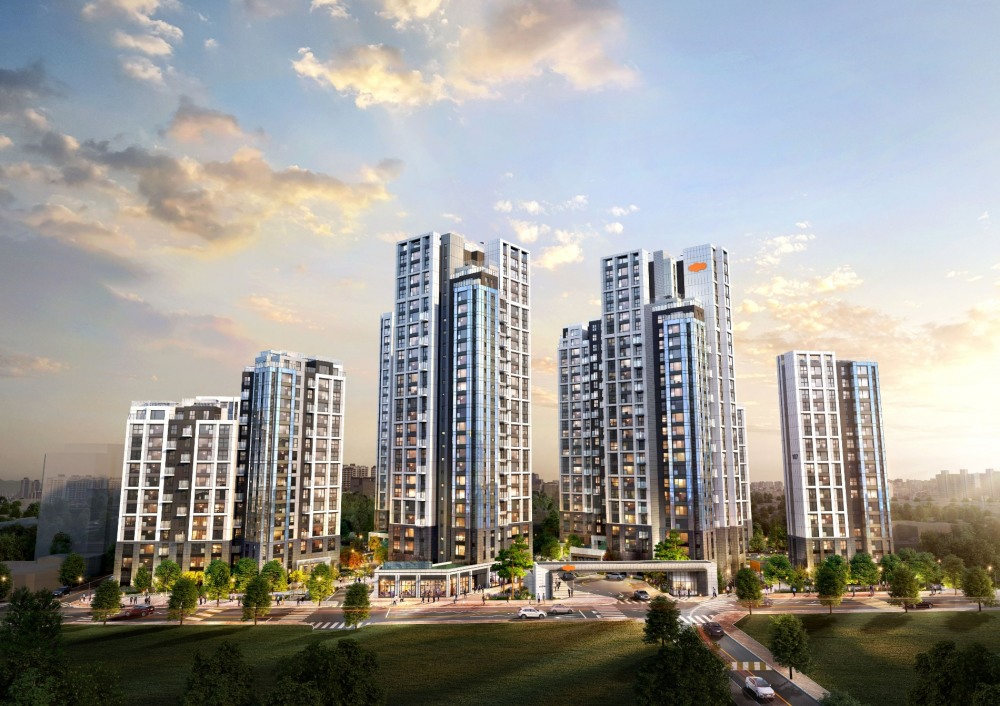 e편한세상 강동 프레스티지원 투시도.(사진=DL이앤씨)